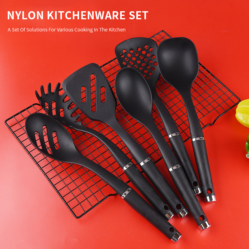 New nylon home kitchen tool spoon sets camping cooking utensils tool Kitchenware cookware set 6 Pcs nylon kitchen utensils